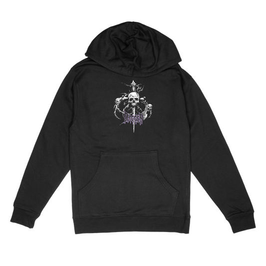 SKULL AND SWORD HOODIE - BLACK