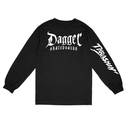 Thrashin Skull And Roses Long Sleeve