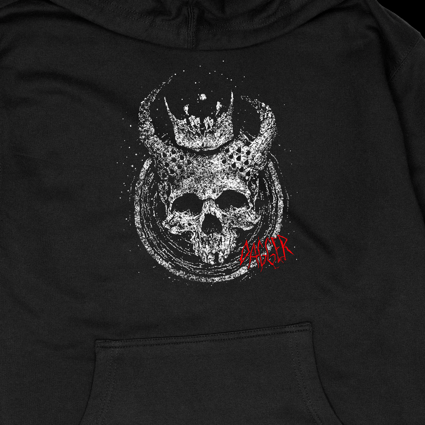 DAGGER HORNS HOODIE BLACK