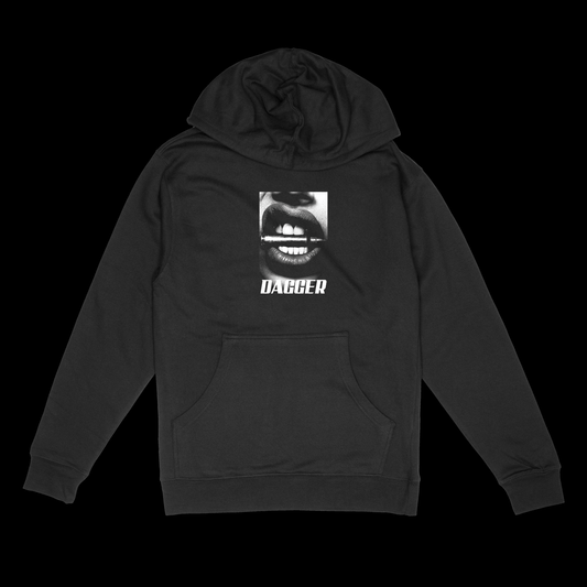 DAGGER LIPS HOODIE BLACK