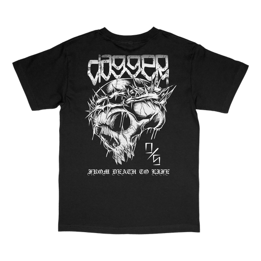 Dagger Skateboards From Death to Life T-Shirt — back print