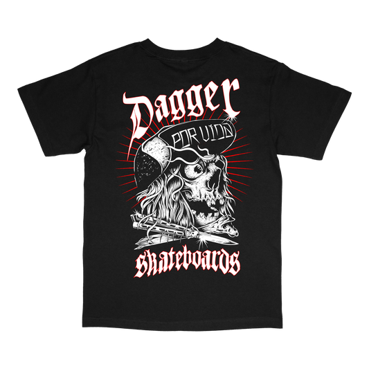 Dagger Skateboards Por Vida T-Shirt - back graphic