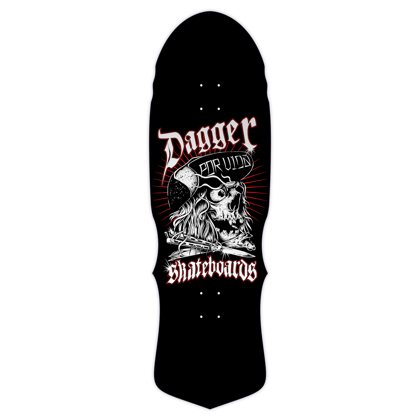 Dagger Skateboards Por Vida Shapped Deck — bottom graphic
