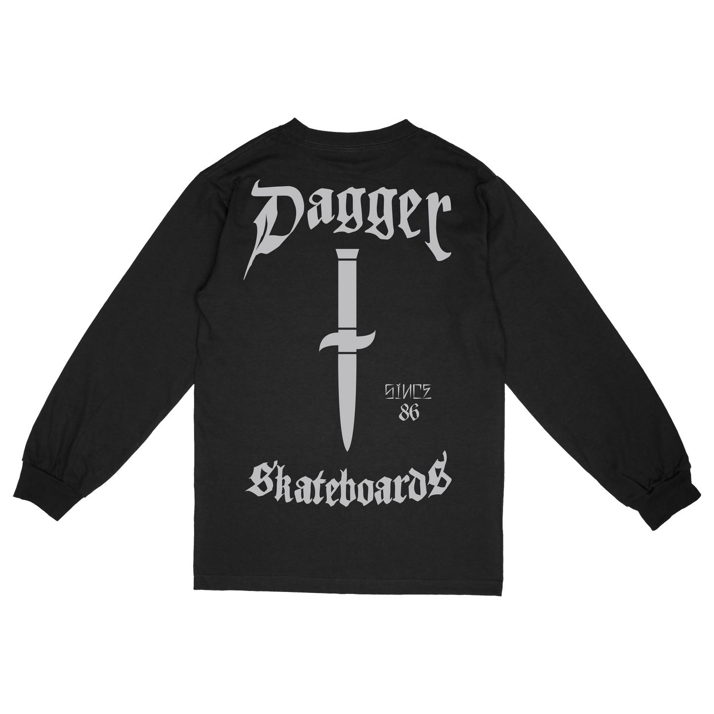 Back: since-86-long-sleeve-back-dagger-skateboards