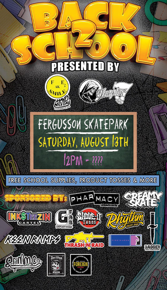 Dagger Skateboards Back to School Event at Fergusson Skatepark