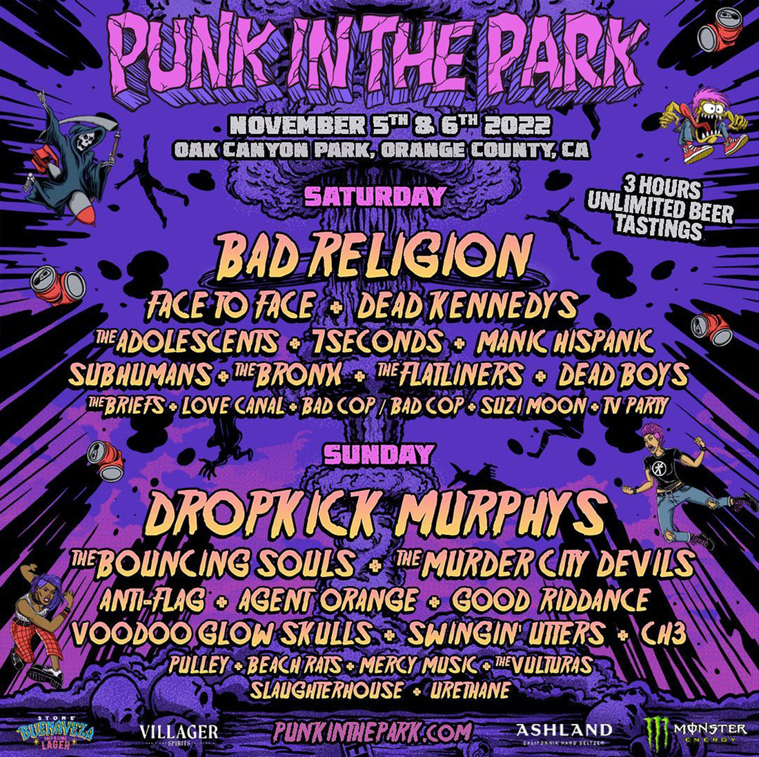 Punk in The Park 2022 Sat Nov. 5th & Sat Nov. 6th 2022 Silverado CA.