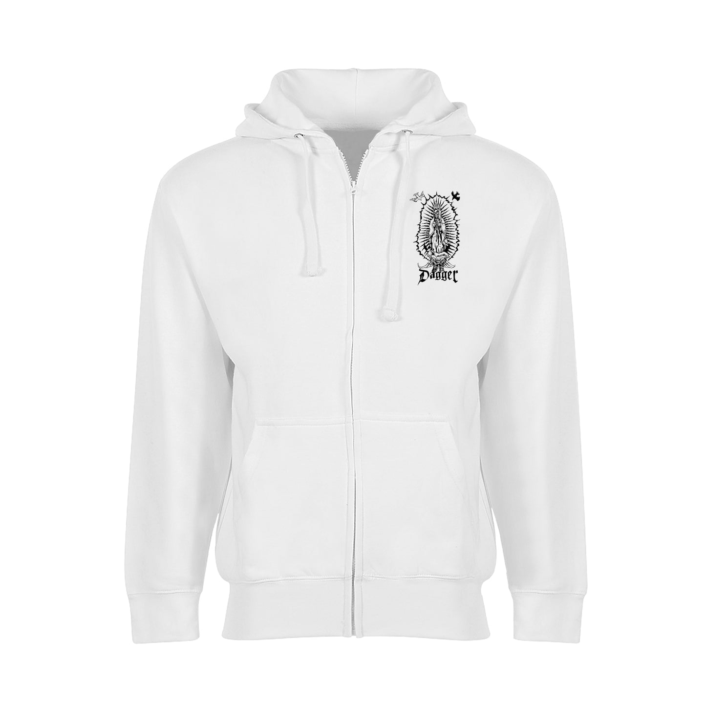 GUADALUPE HOODIE WHITE - ZIP UP