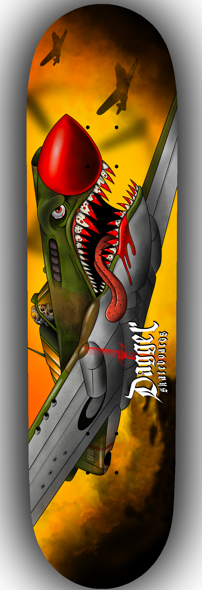 Flying Tigers P-40 Skateboard Deck