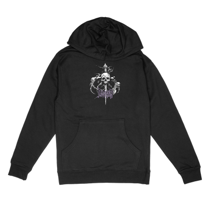 SKULL AND SWORD HOODIE - BLACK