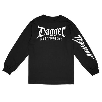 Thrashin Skull And Roses Long Sleeve