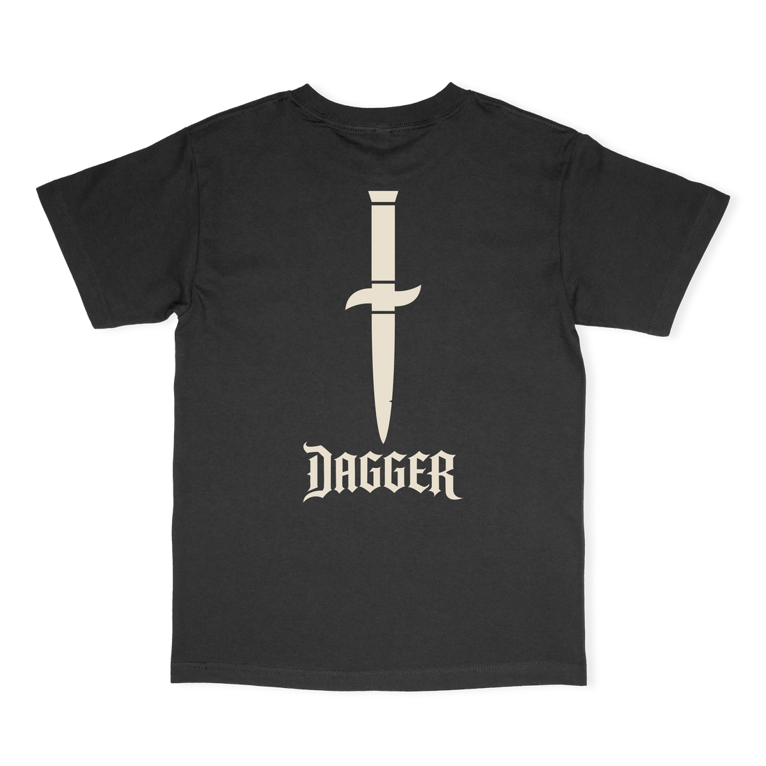 Dagger Bone Blade black T-shirt with oversized bone dagger graphic and logo