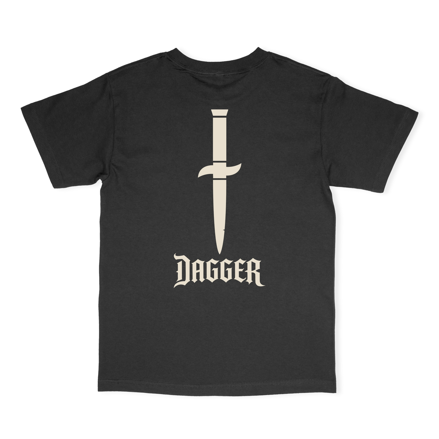 Dagger Bone Blade black T-shirt with oversized bone dagger graphic and logo