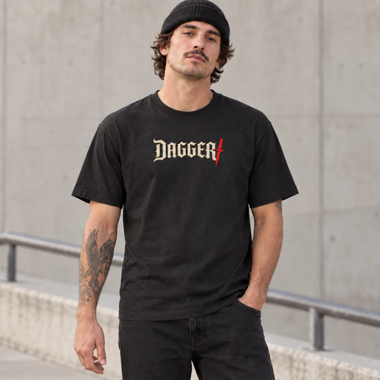 dagger-classic-logo-skateboard-tee-black-standing-lifestyle