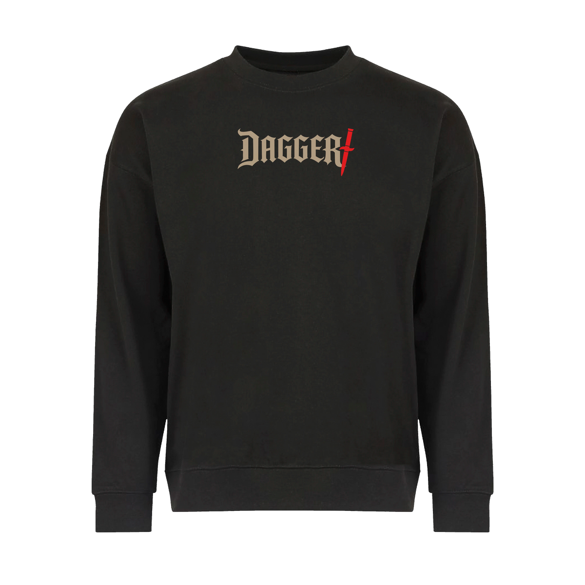 Dagger Established Crewneck front with Dagger Skateboards logo and red dagger accent