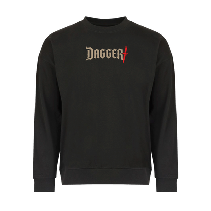 Dagger Established Crewneck front with Dagger Skateboards logo and red dagger accent