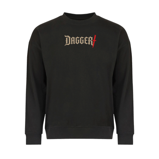 Dagger Established Crewneck front with Dagger Skateboards logo and red dagger accent