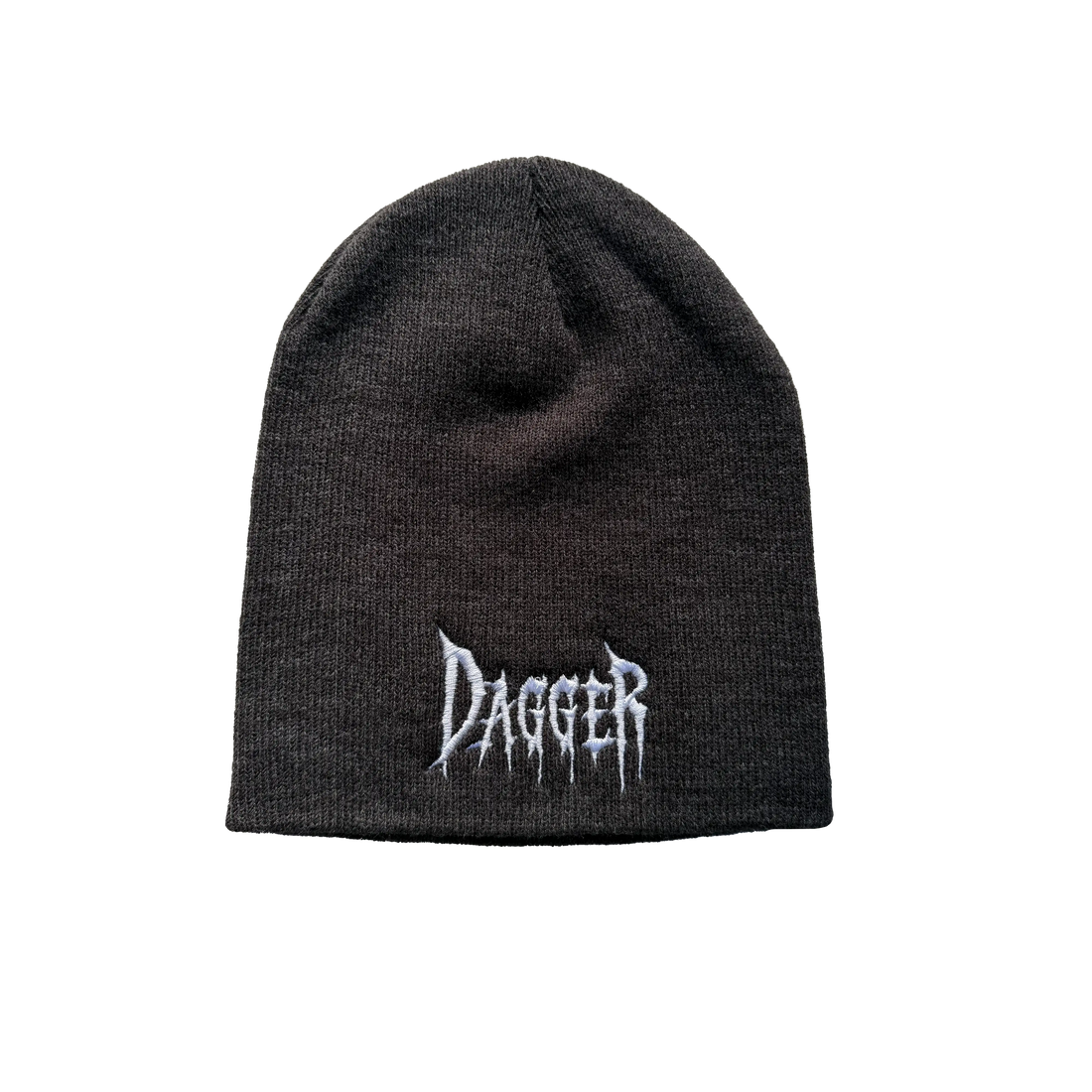 Dagger Horror 3D Beanie - charcoal - no-cuff knit beanie with raised 3D Dagger horror logo