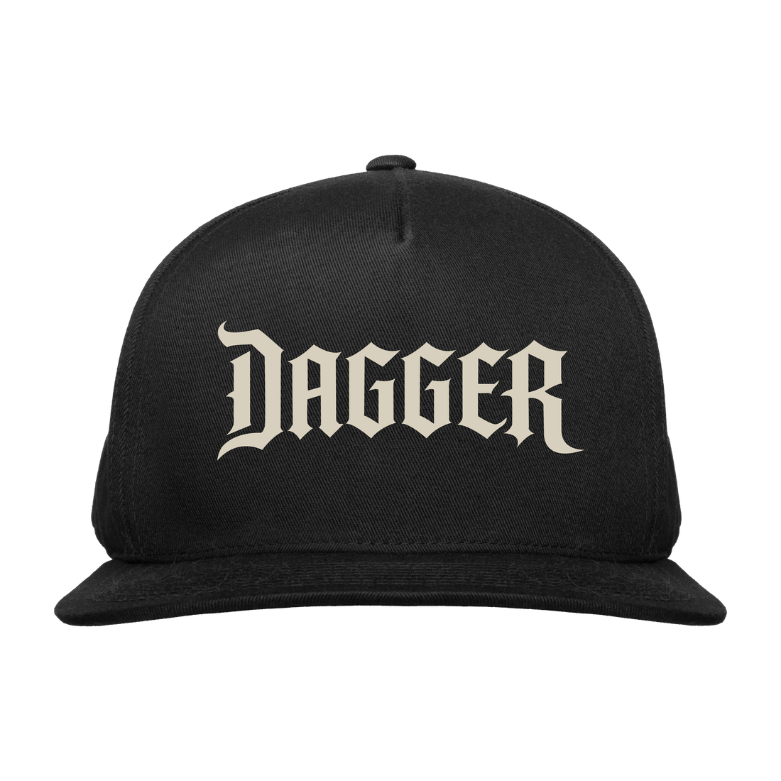 Dagger Nightfall black trucker hat with bone Dagger logo