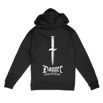 Dagger Skateboards OG hoodie with Dagger logo on back
