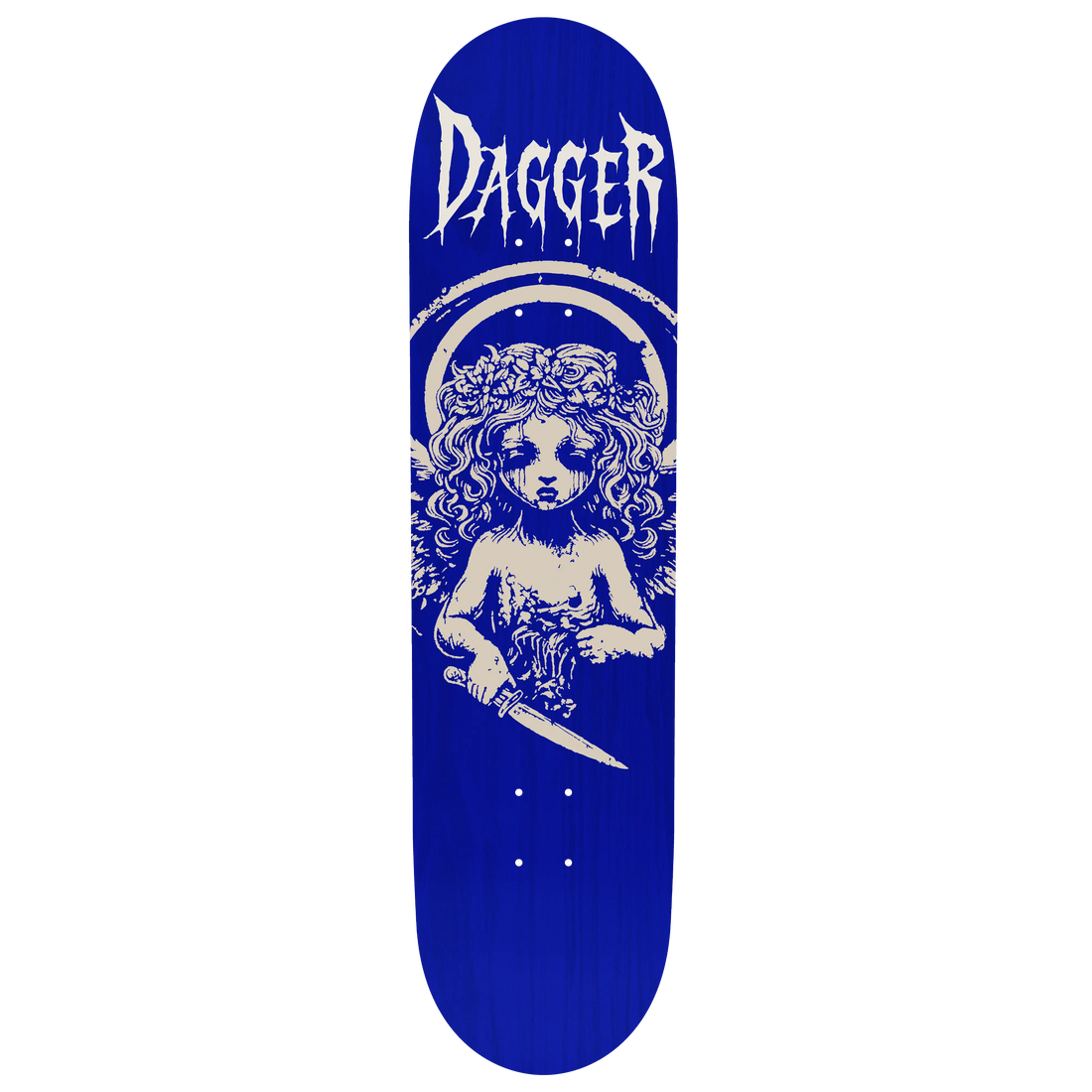 Repent Deck with angel graphic by Dagger Skateboards