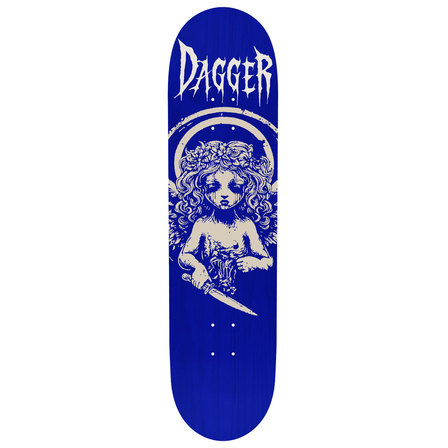 Repent Deck with angel graphic by Dagger Skateboards
