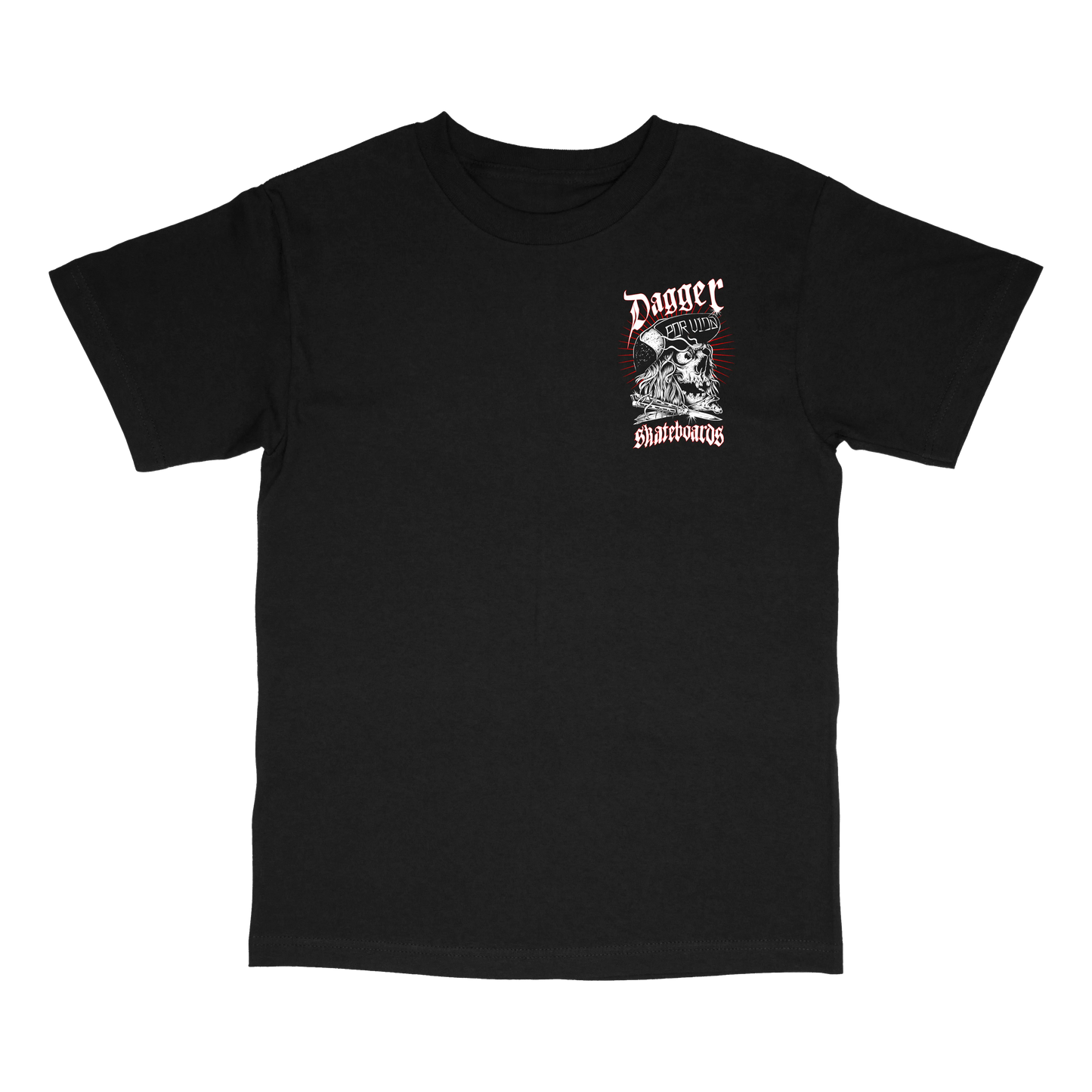 Dagger Skateboards Por Vida T-Shirt - front graphic