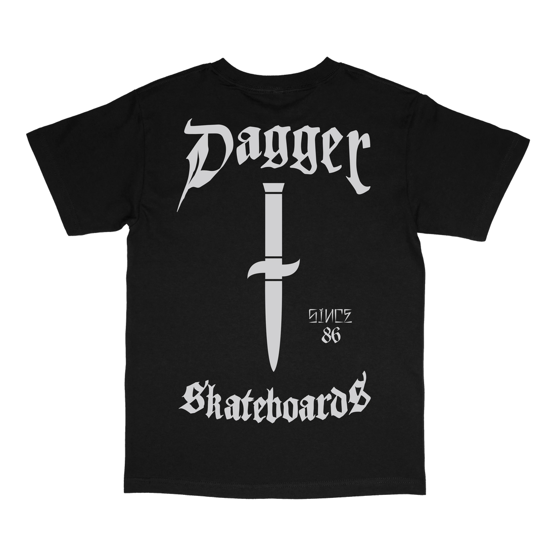 Since 86 T-Shirt back view with graphic artwork by Dagger Skateboards