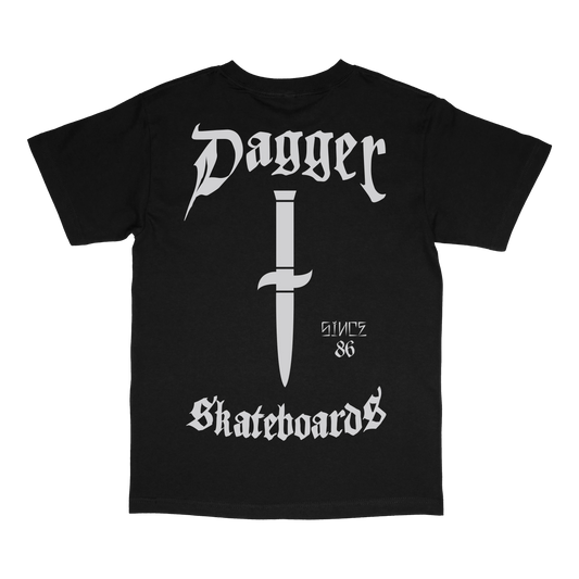 Since 86 T-Shirt back view with graphic artwork by Dagger Skateboards