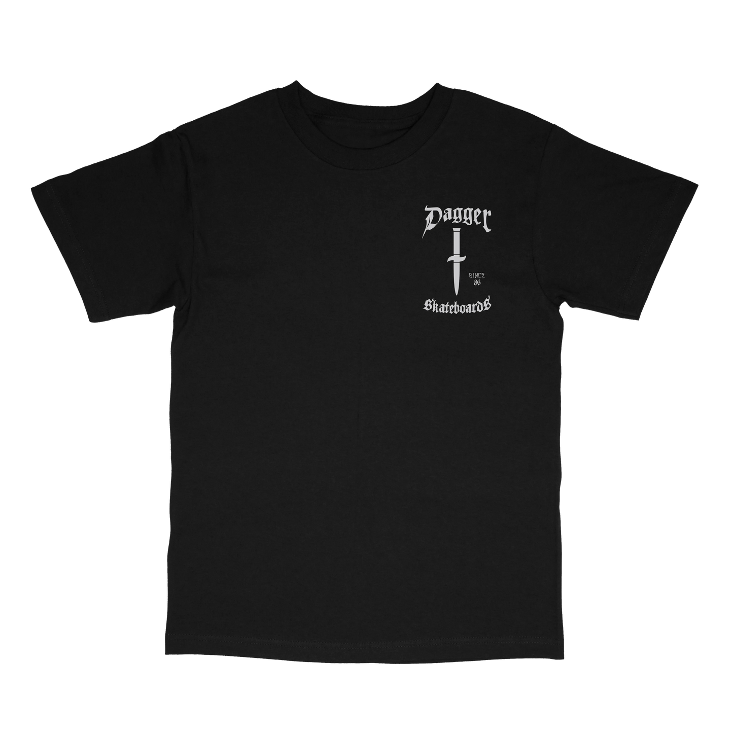 Since 86 T-Shirt back view with graphic artwork by Dagger Skateboards