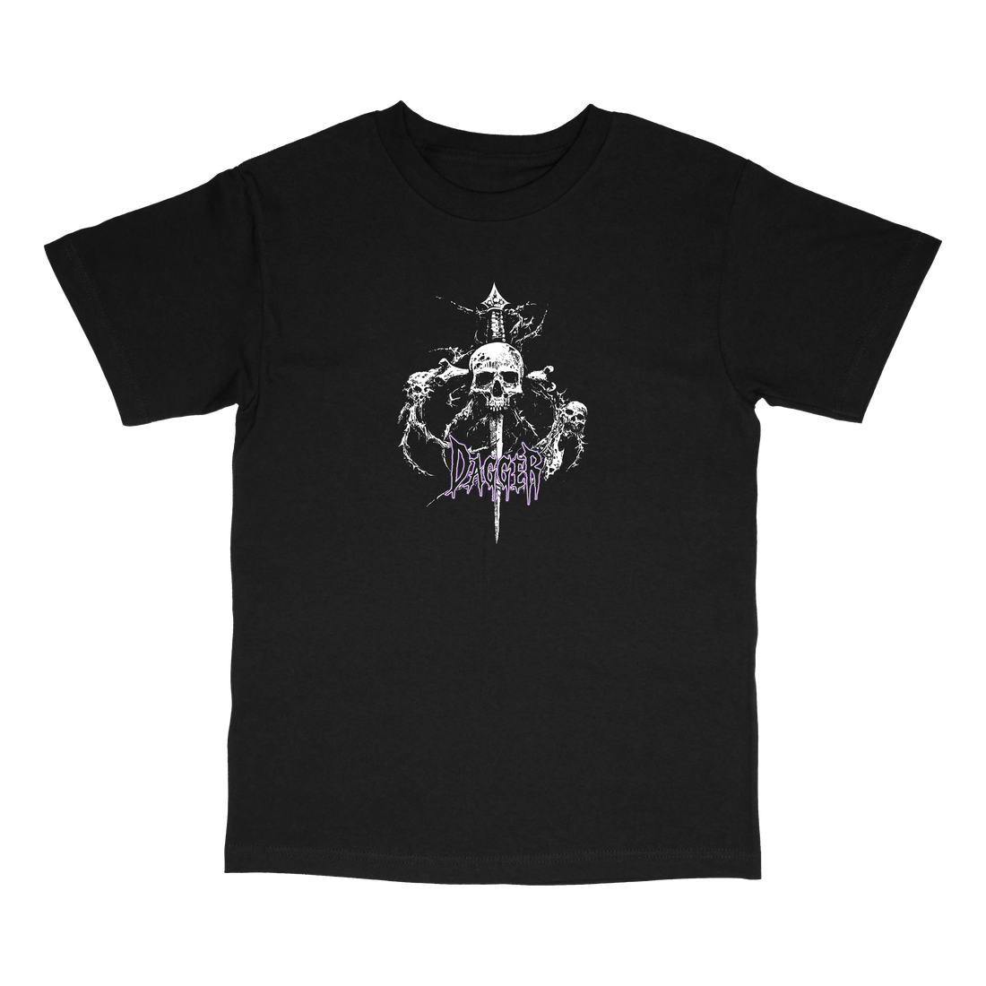 Dagger Skateboards Skull N Sword T-Shirt front graphic