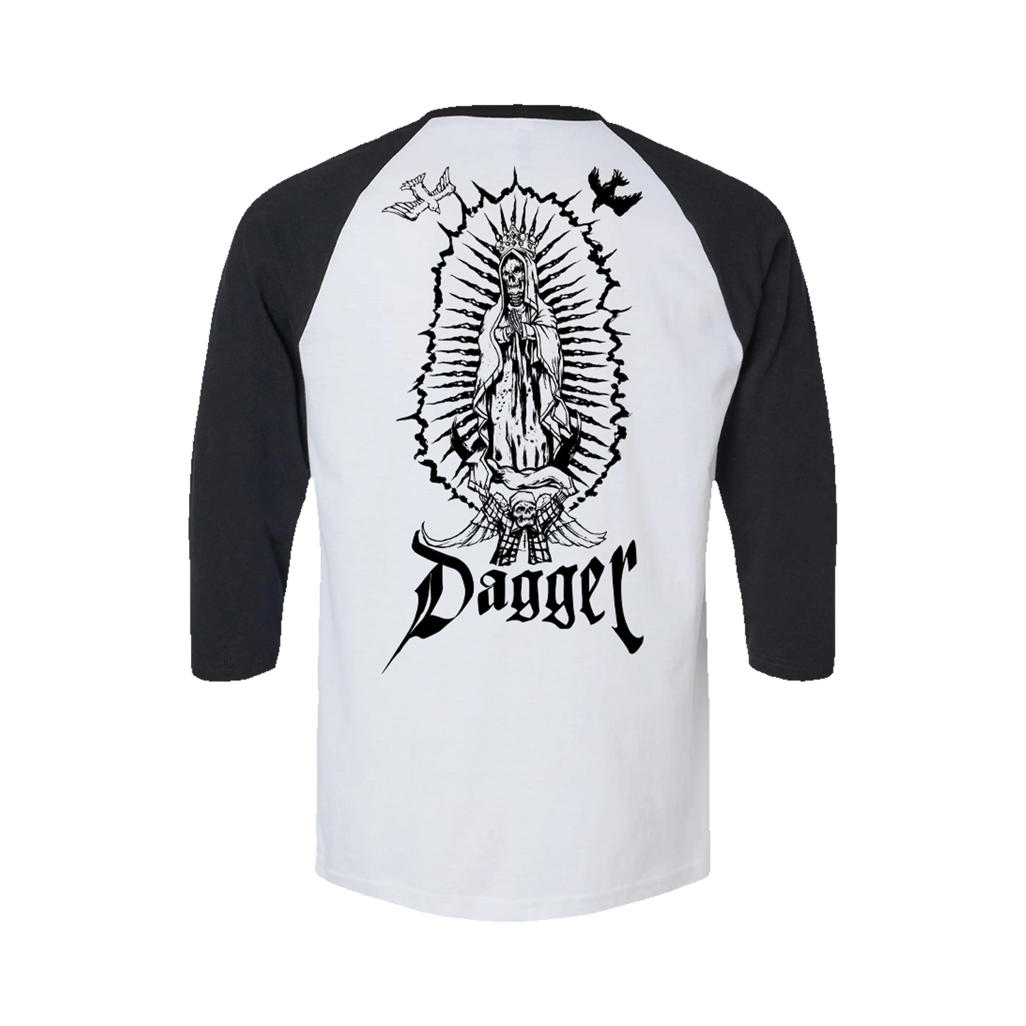 Dagger Skateboards Virgin 3/4 Sleeve T-Shirt - back graphic