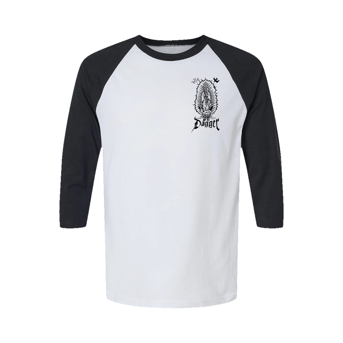 Dagger Skateboards Virgin 3/4 Sleeve T-Shirt - front graphic