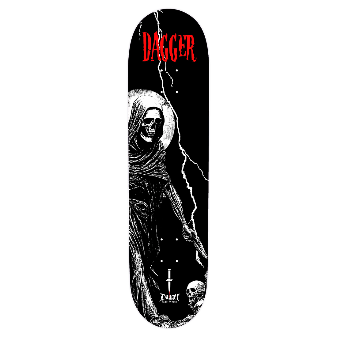 Dagger Skateboards deck featuring Death graphic artwork