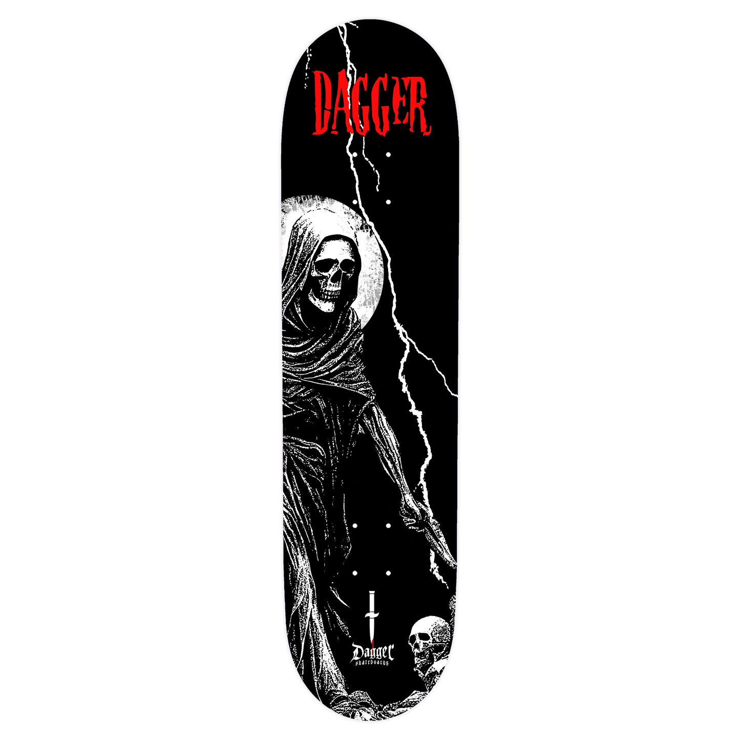 Dagger Skateboards deck featuring Death graphic artwork