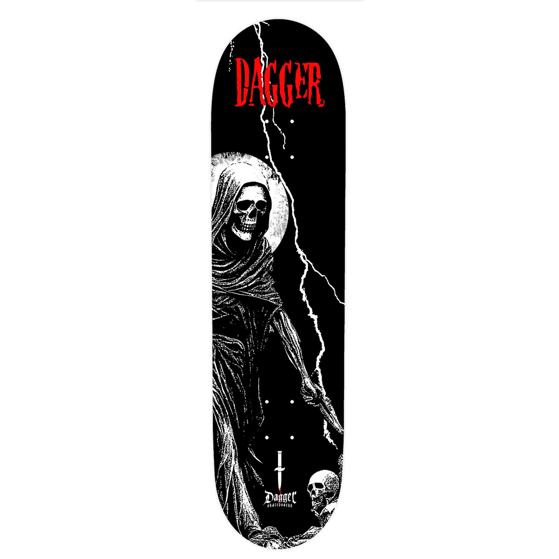 Dagger Skateboards deck featuring Death graphic artwork