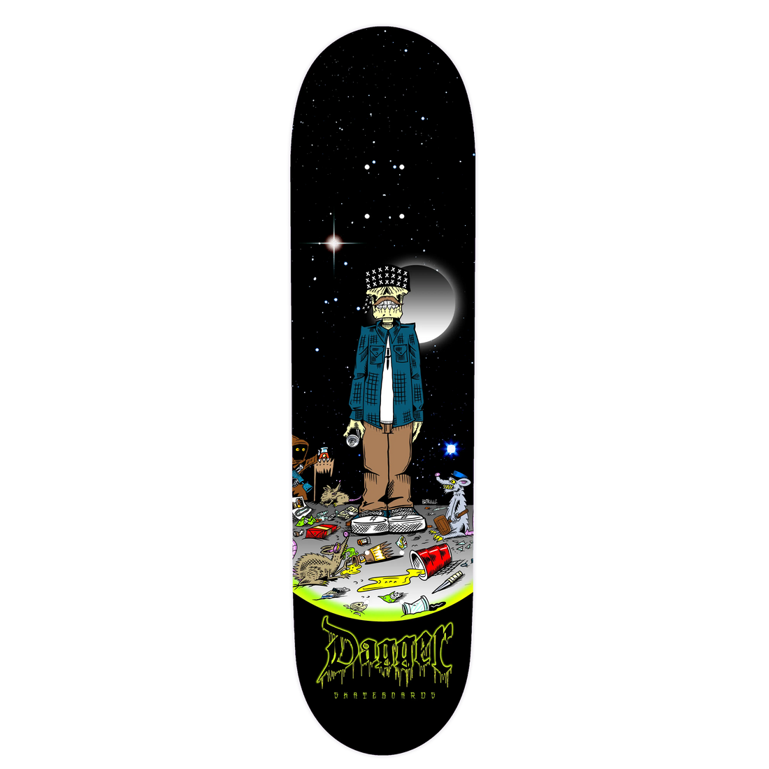 Dagger Skateboards Lil Pre Roll Deck — bottom graphic