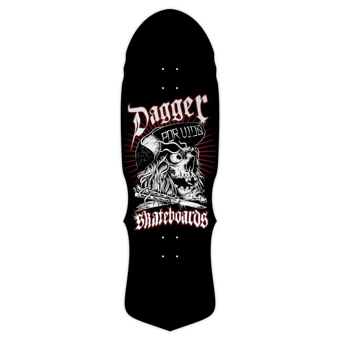 Dagger Skateboards Por Vida Shapped Deck — bottom graphic