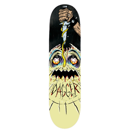 Dagger Skateboards deck featuring Shanked graphic artwork